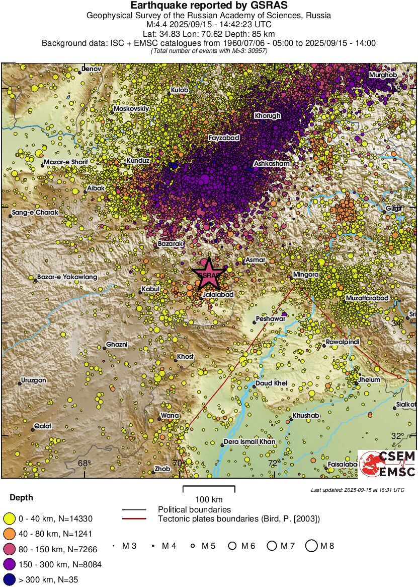 regional historical seismicity