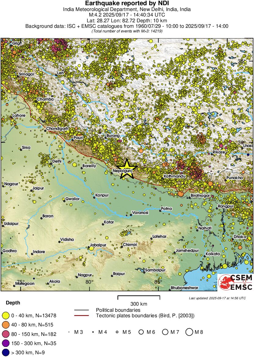 wide historical seismicity