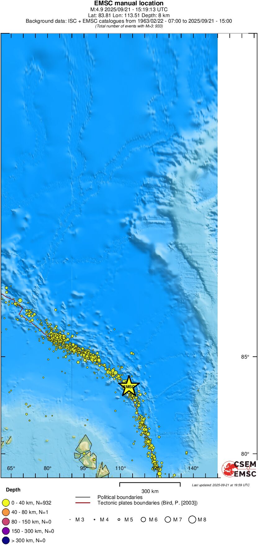 wide historical seismicity