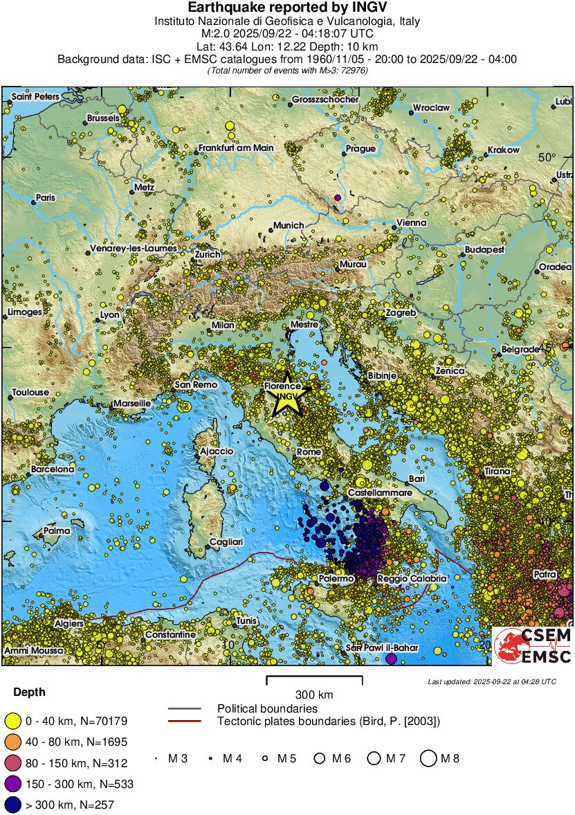 wide historical seismicity