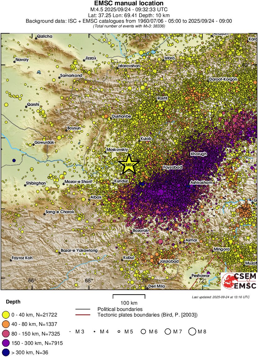 regional historical seismicity