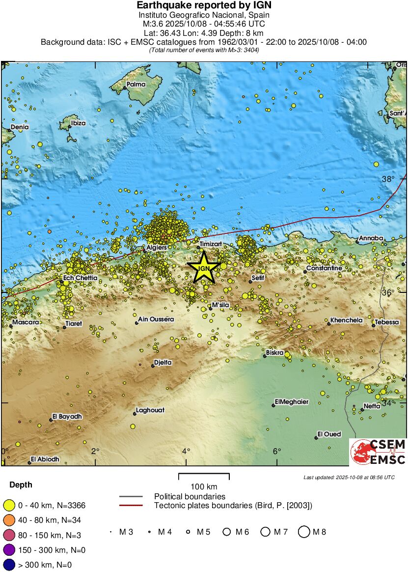 regional historical seismicity