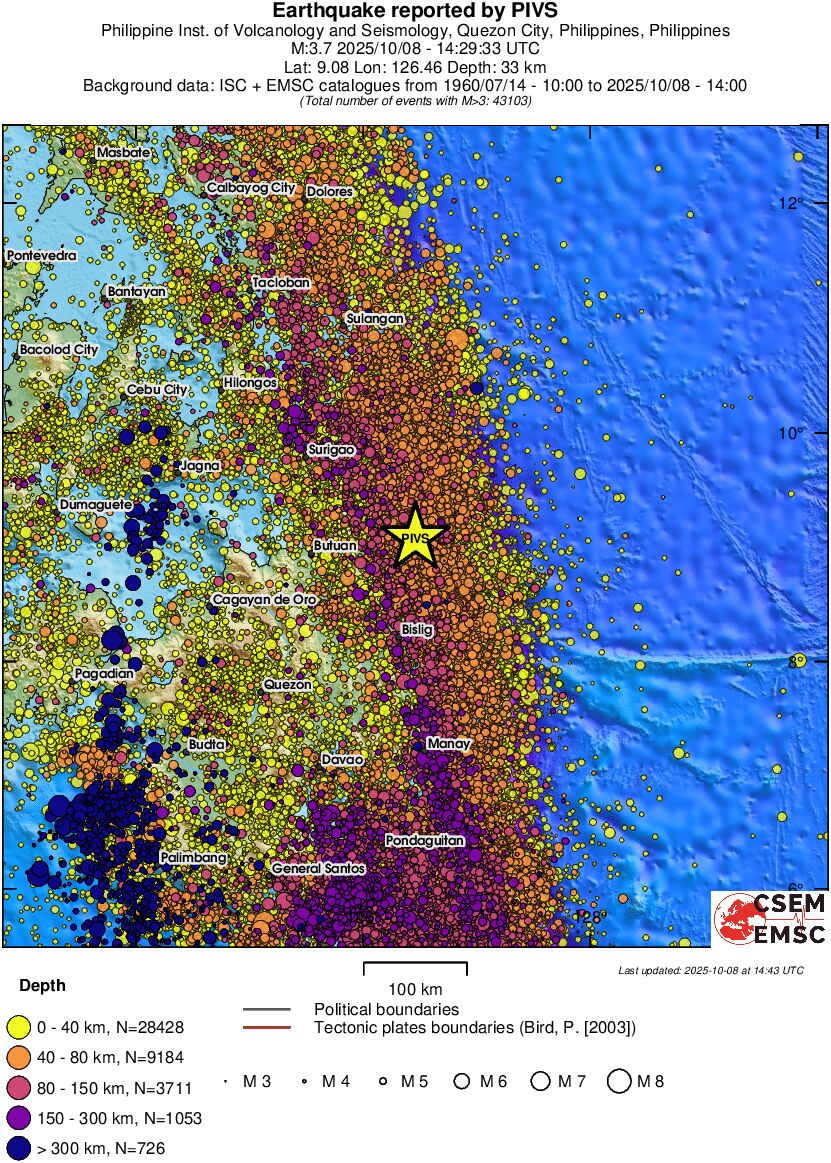 regional historical seismicity