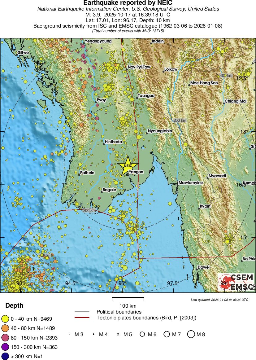 regional historical seismicity