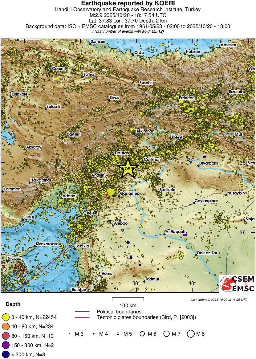 regional historical seismicity