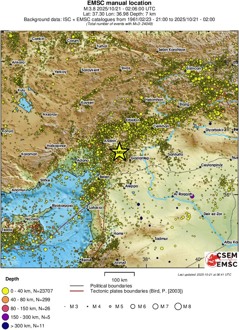 regional historical seismicity