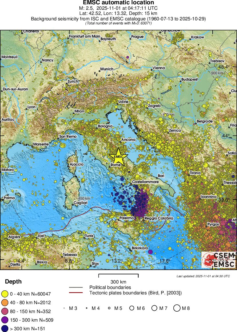 wide historical seismicity