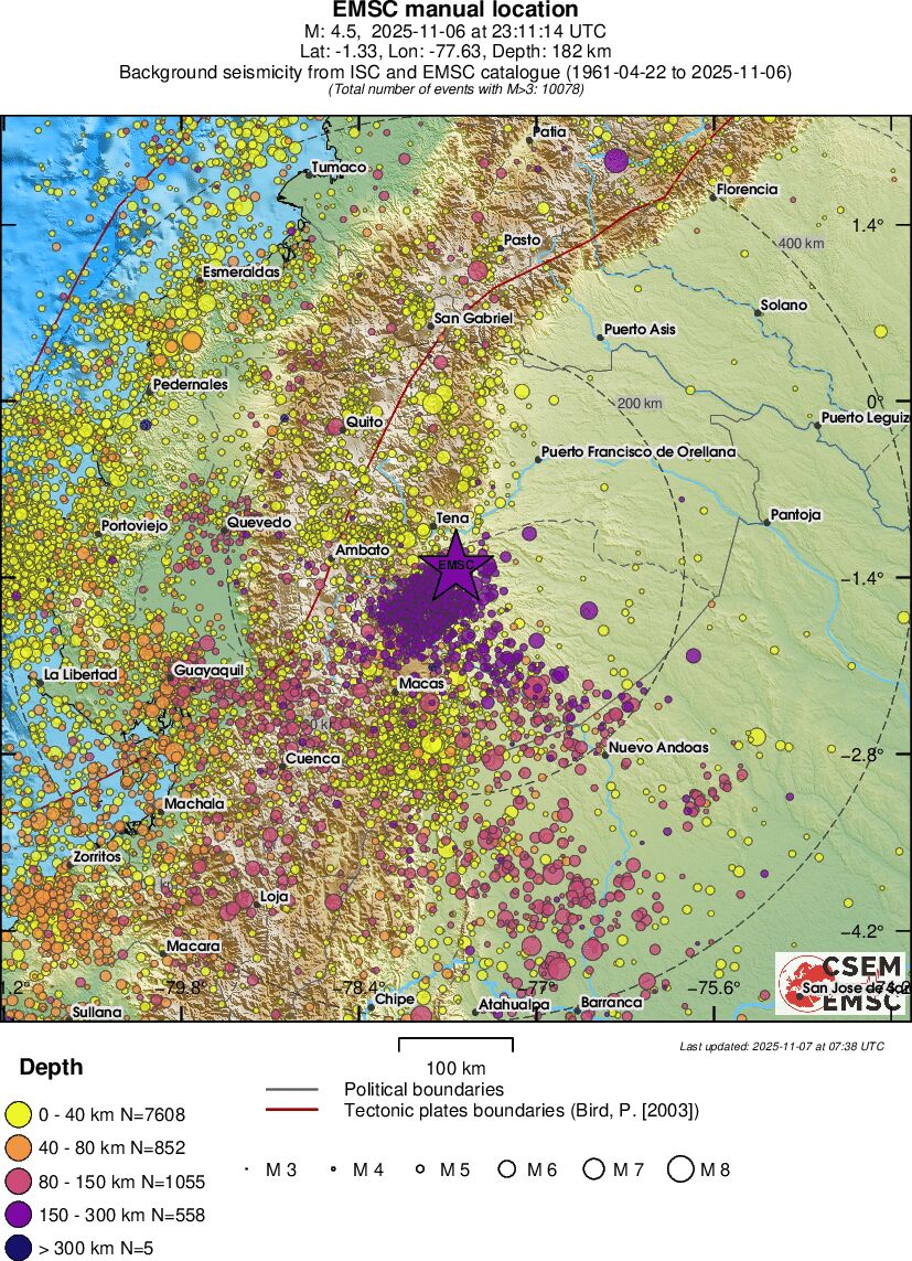 regional historical seismicity