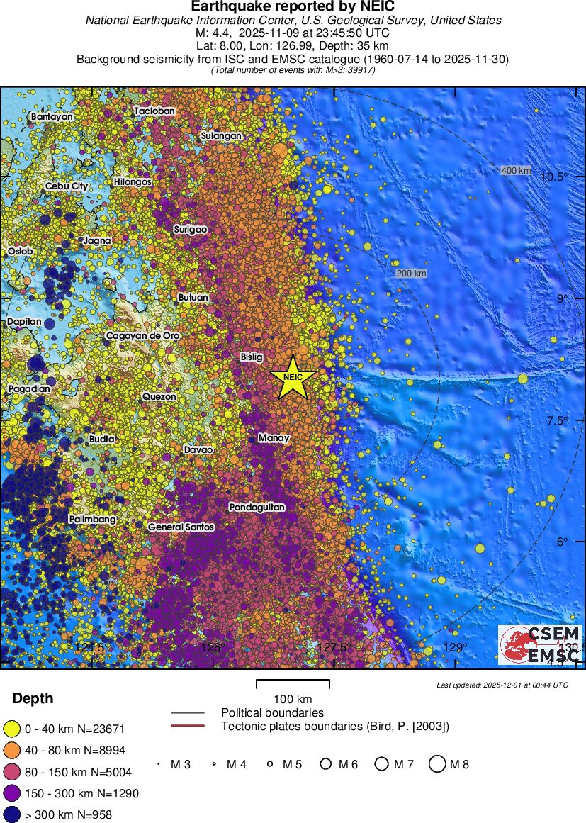 regional historical seismicity