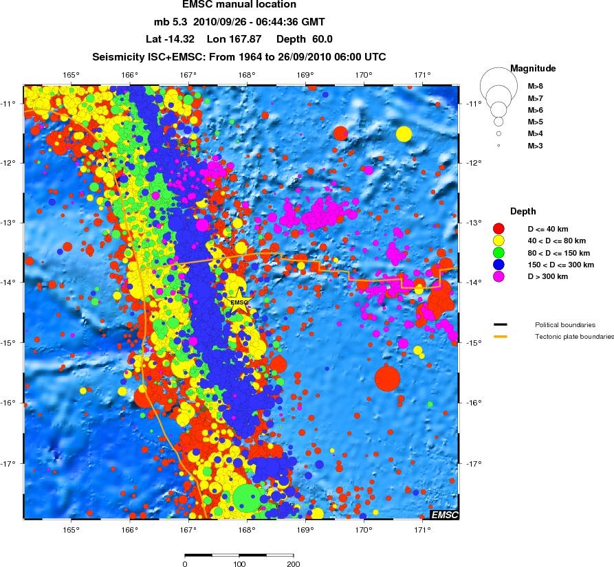 regional historical seismicity