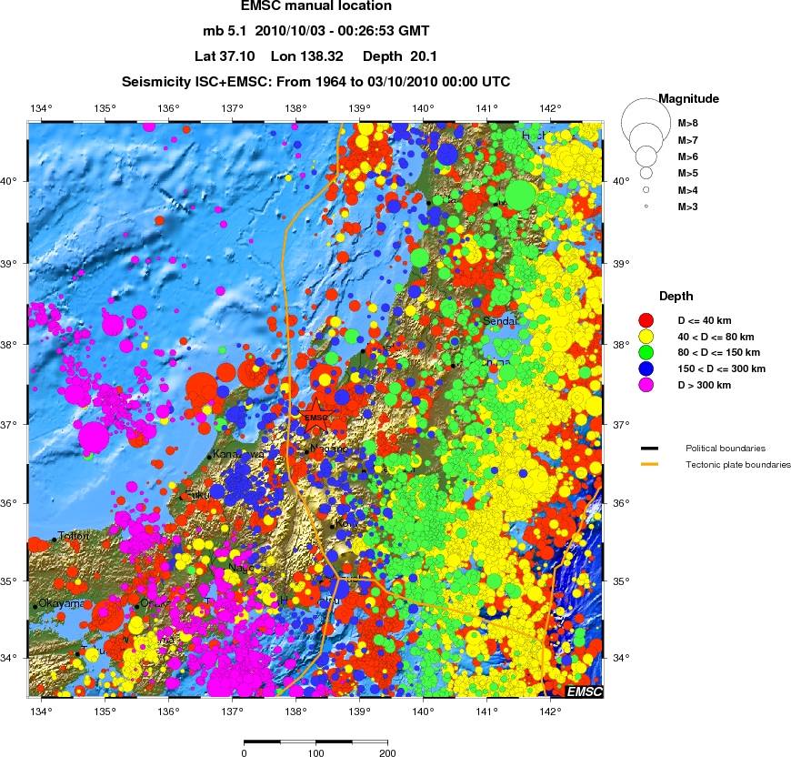 regional historical seismicity
