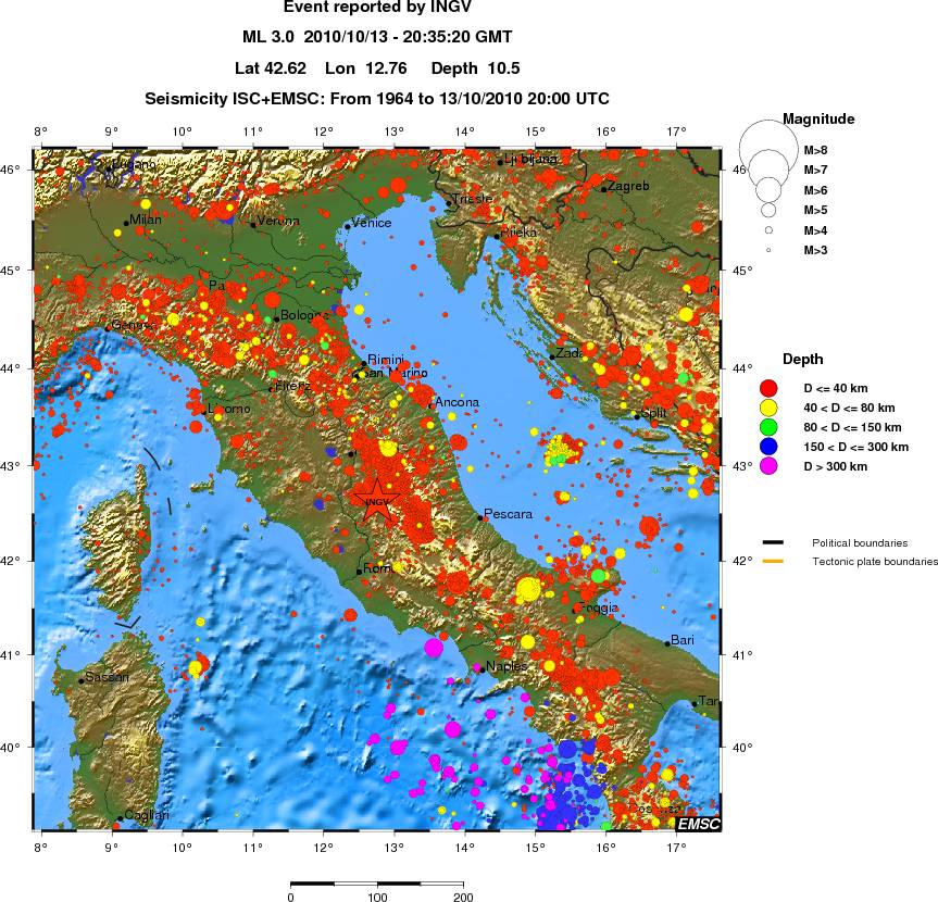 regional historical seismicity