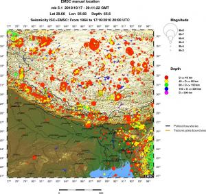 wide historical seismicity