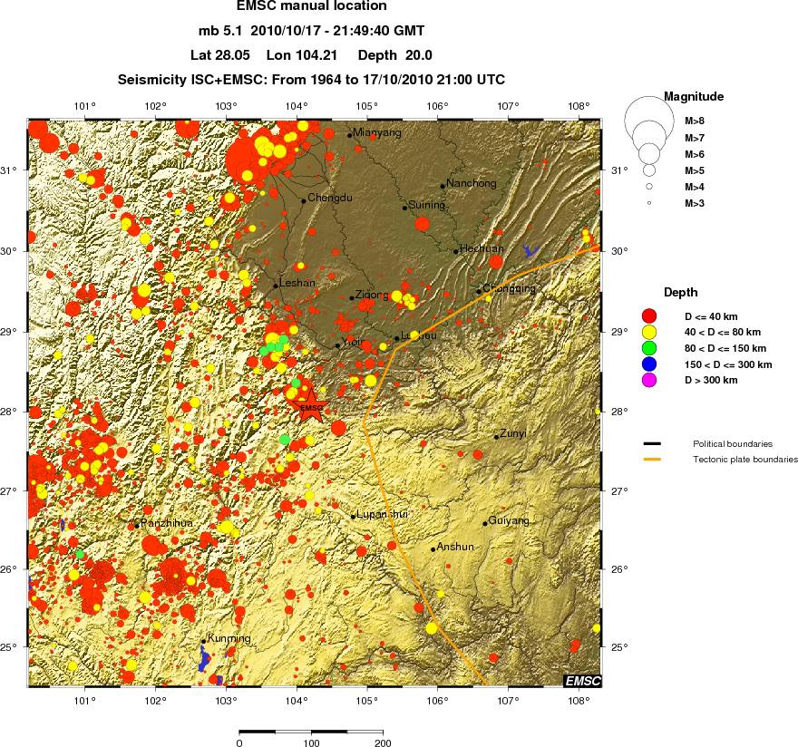 regional historical seismicity