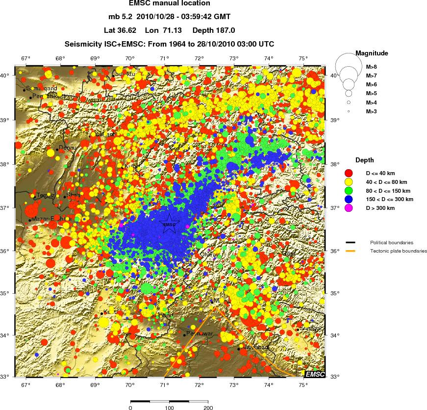 regional historical seismicity