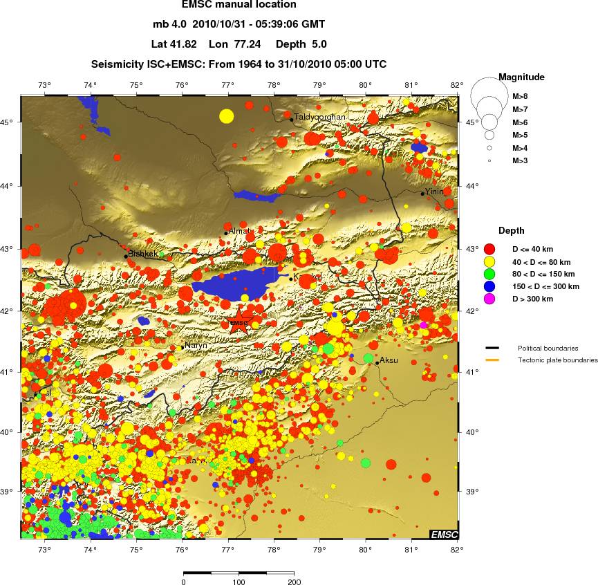regional historical seismicity