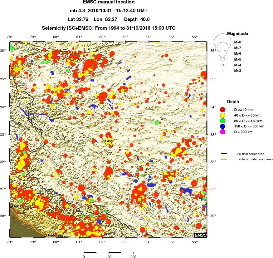 regional historical seismicity