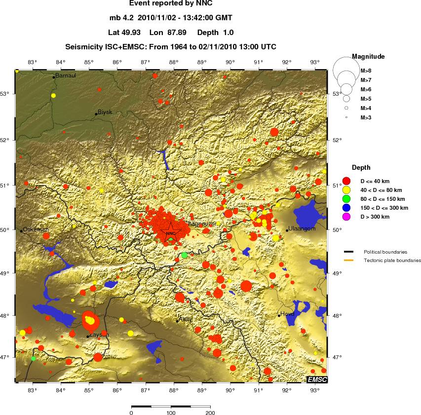 regional historical seismicity