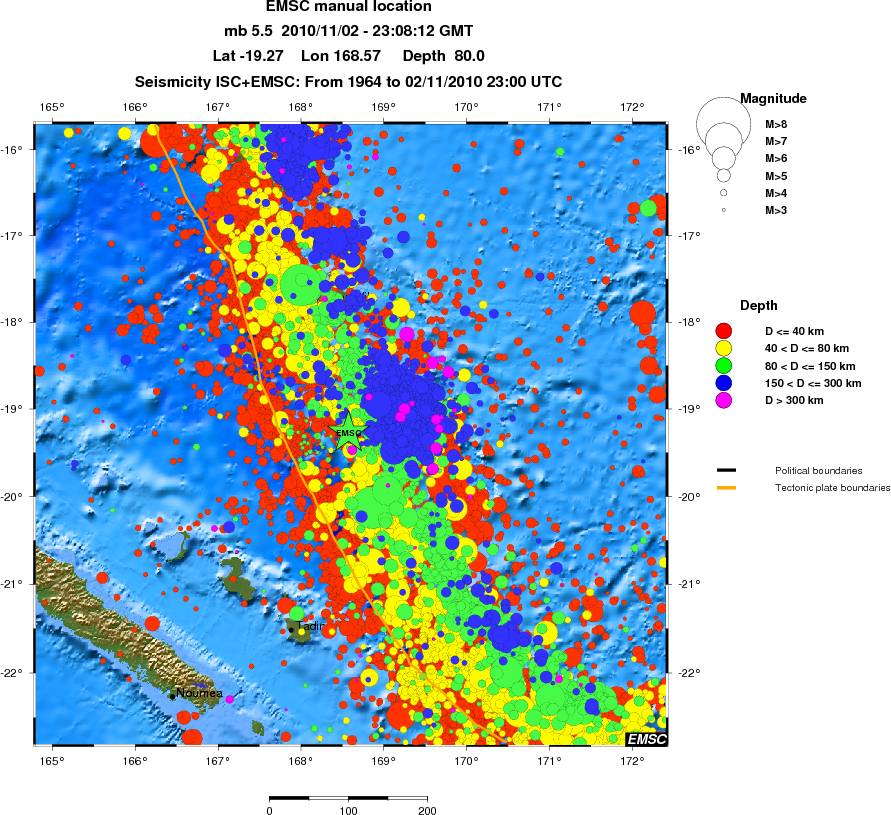 regional historical seismicity