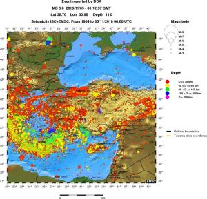 wide historical seismicity