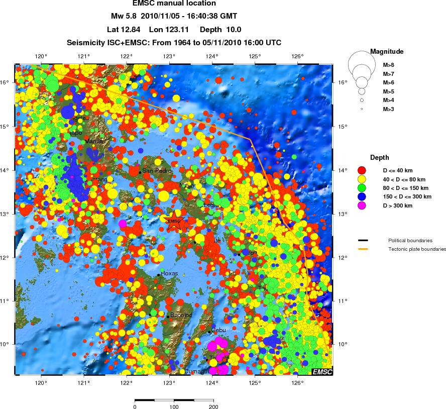 regional historical seismicity