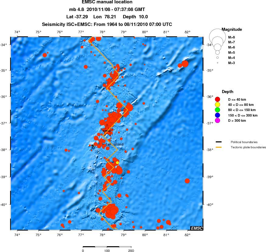 regional historical seismicity