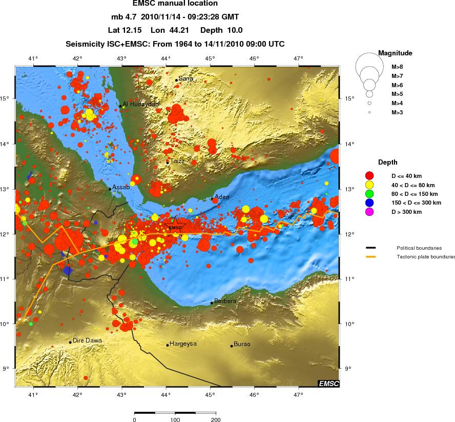 regional historical seismicity