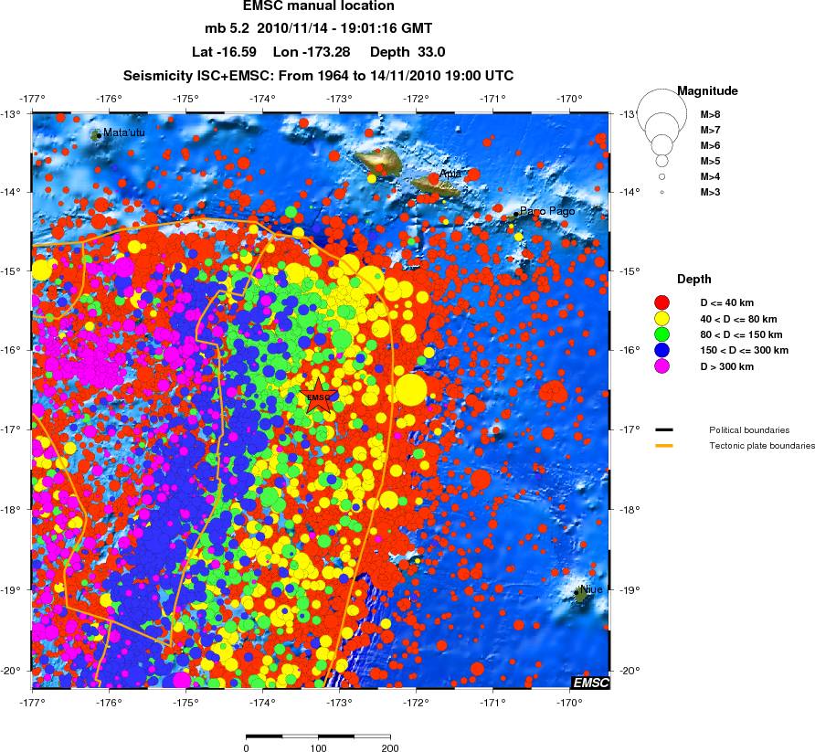 regional historical seismicity