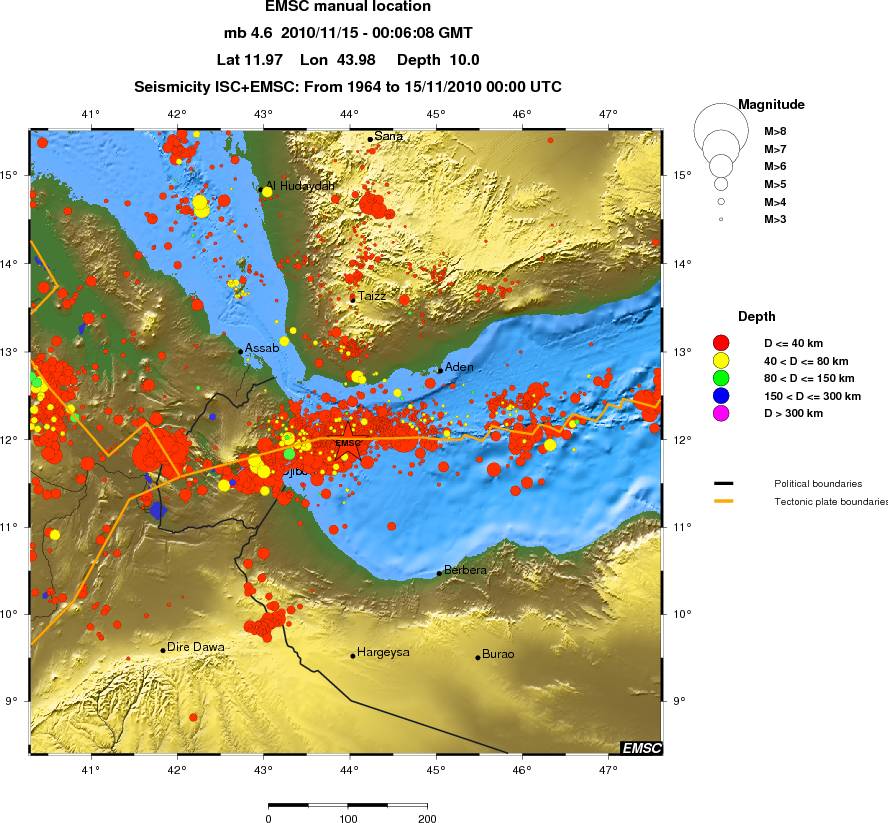 regional historical seismicity