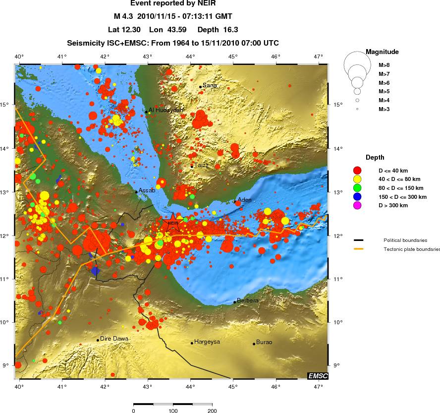 regional historical seismicity