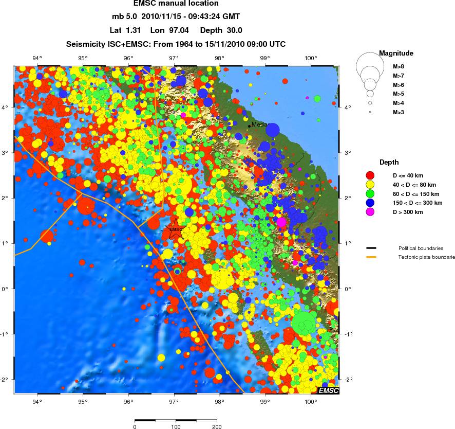 regional historical seismicity