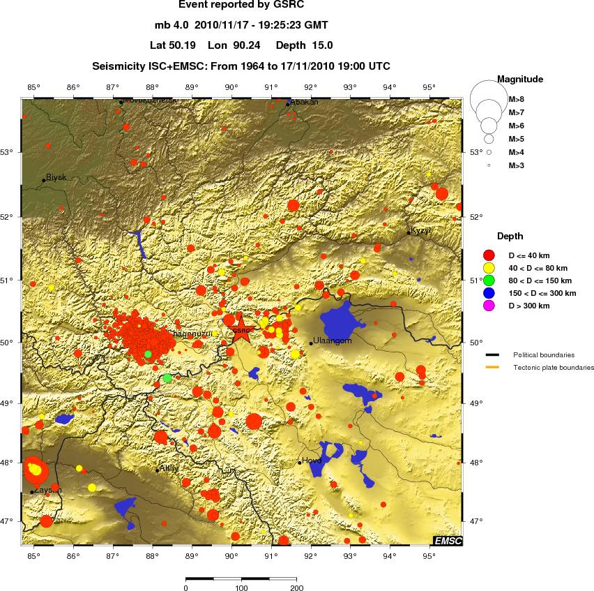 regional historical seismicity