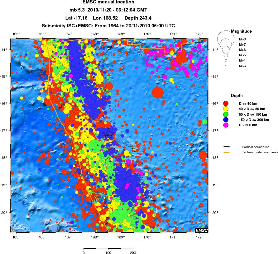 regional historical seismicity