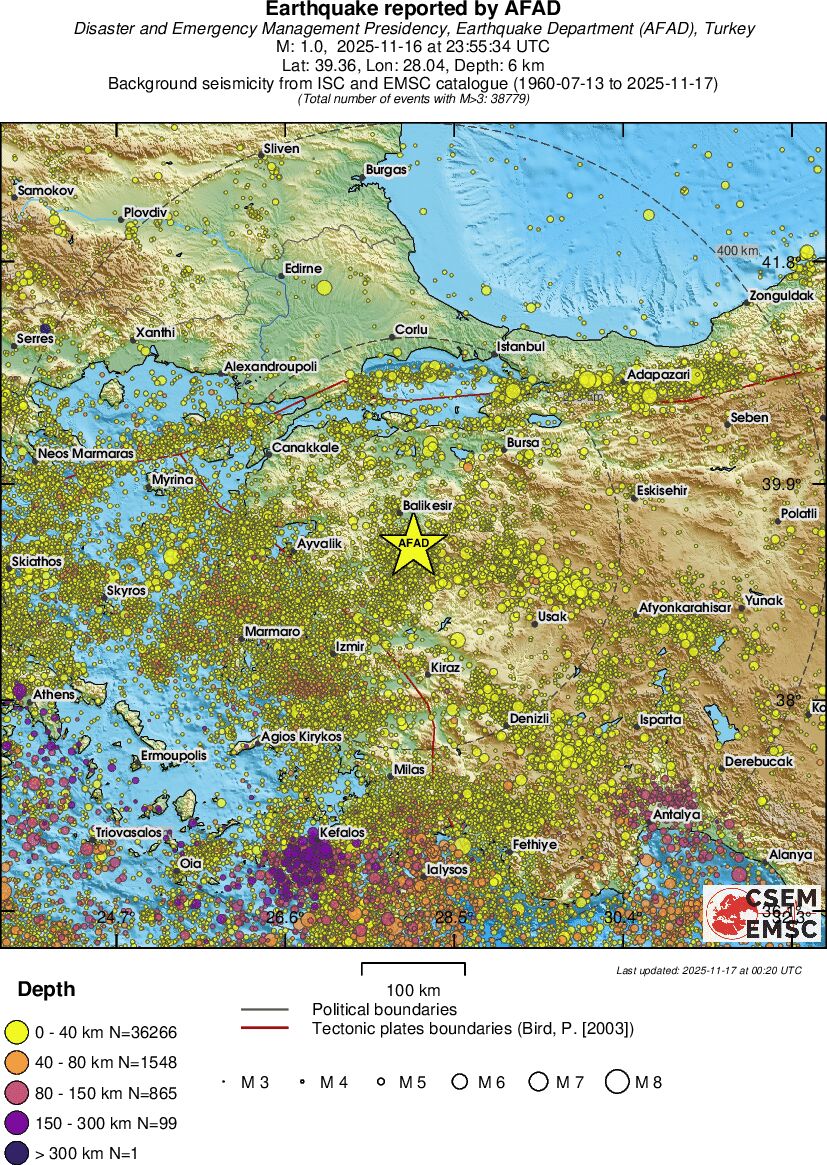 regional historical seismicity