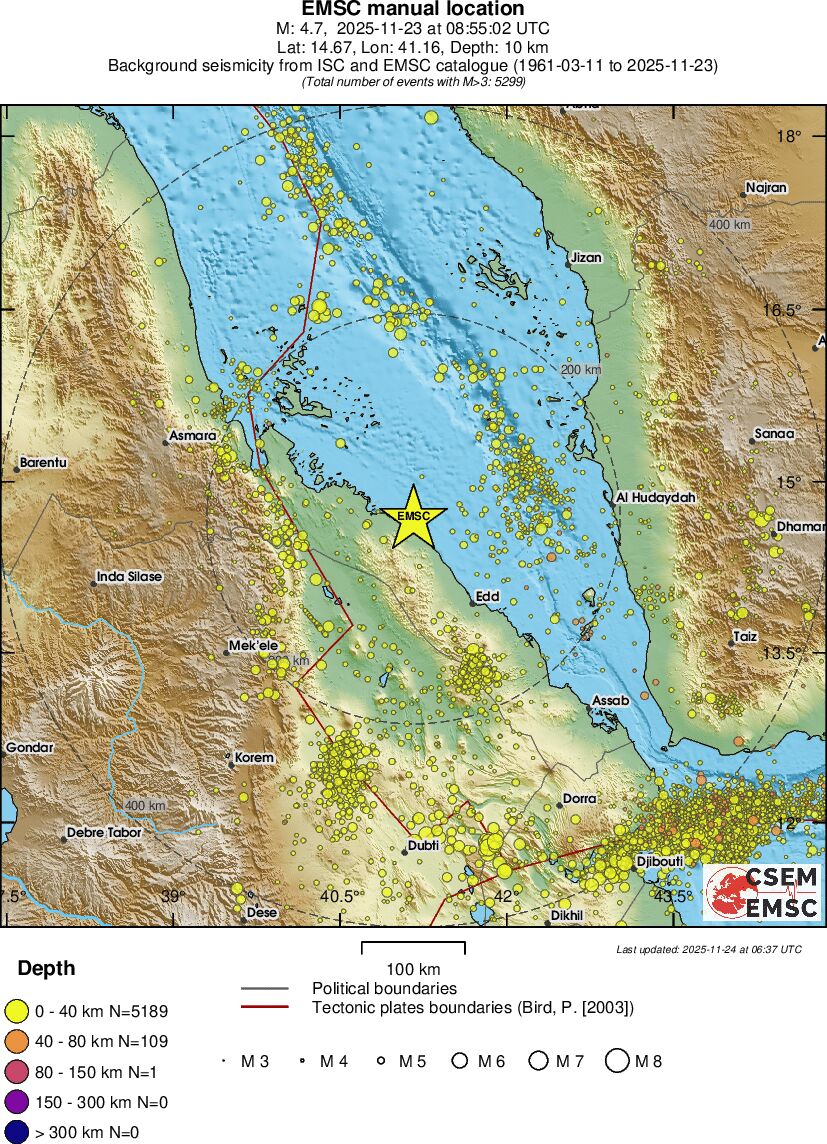 regional historical seismicity