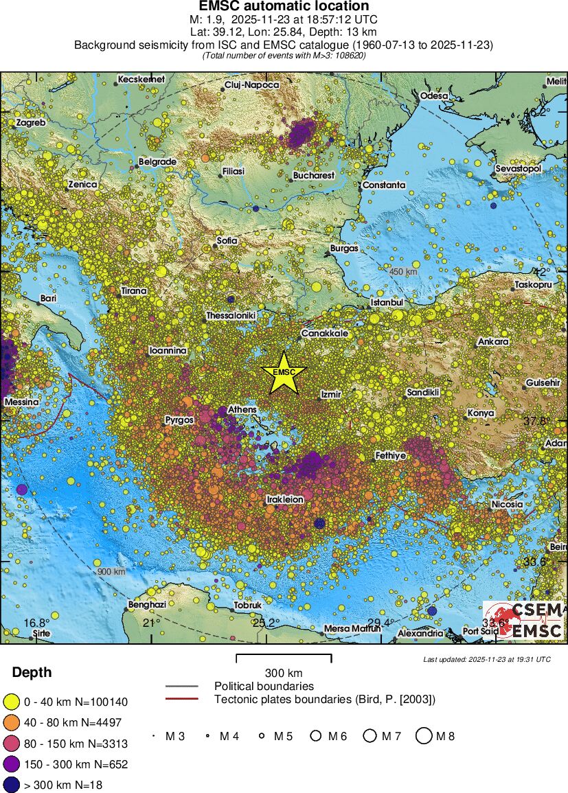 wide historical seismicity
