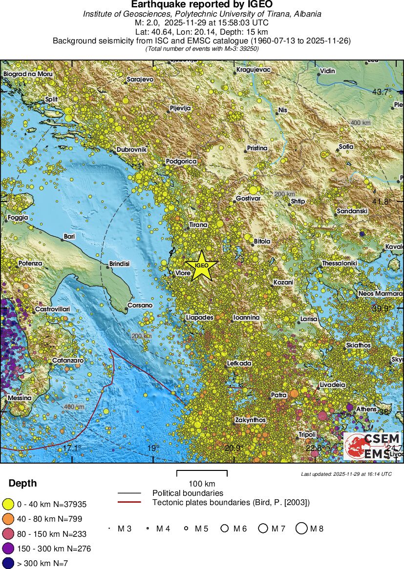 regional historical seismicity