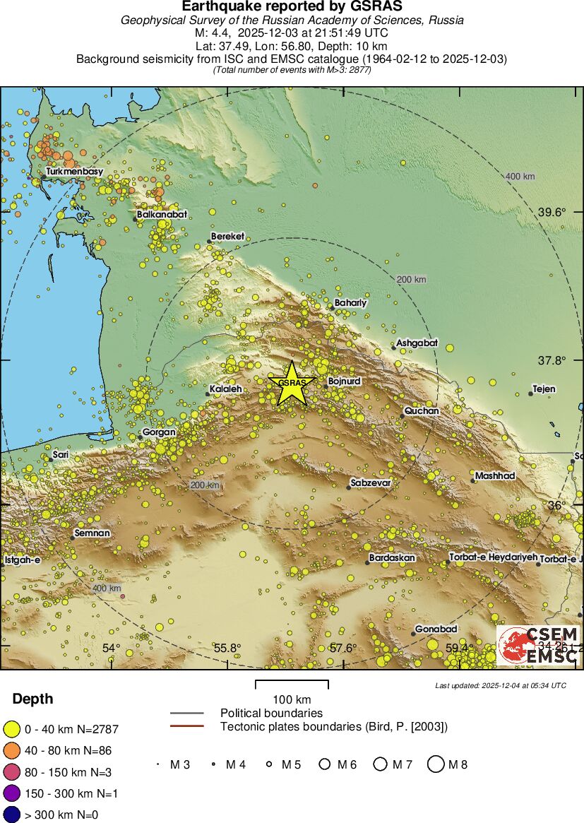 regional historical seismicity