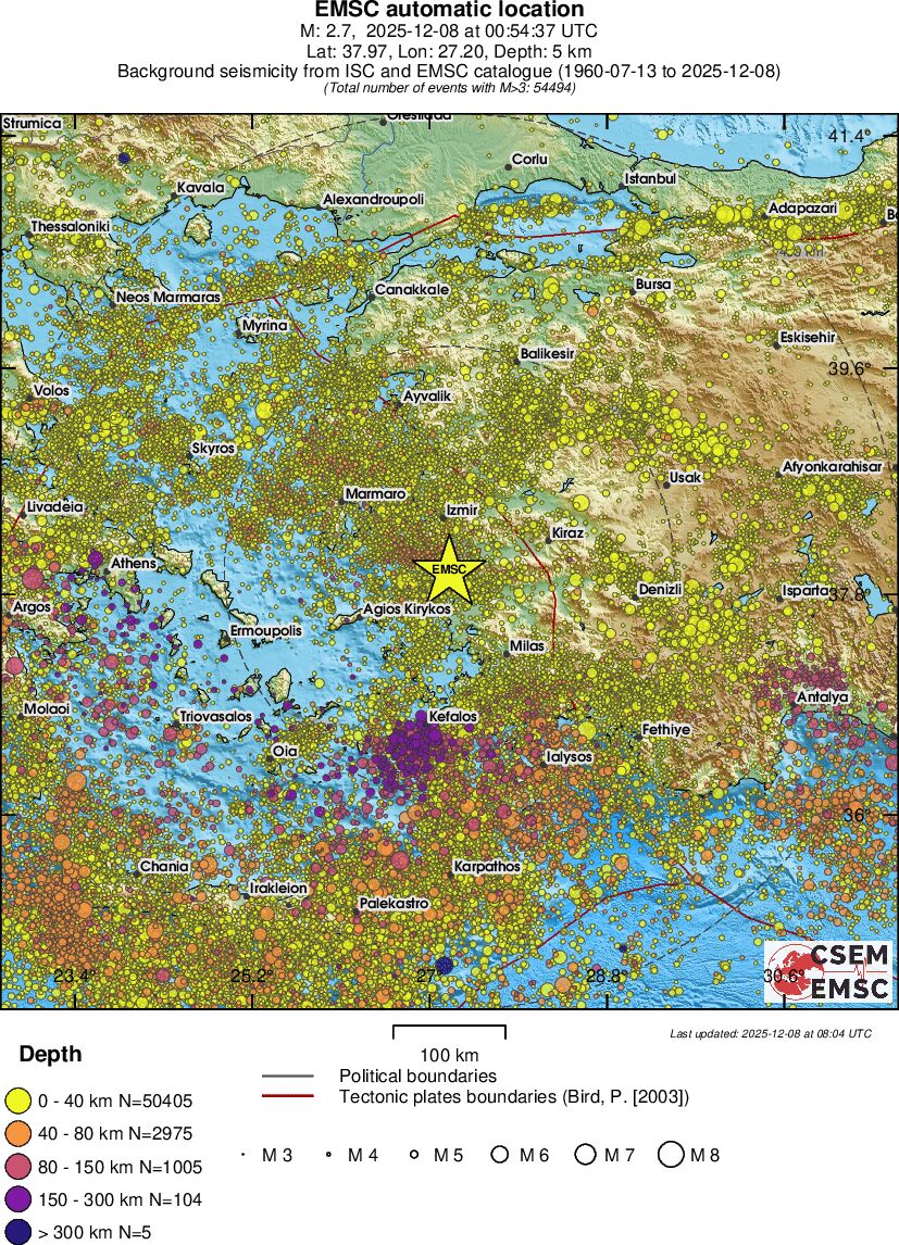 regional historical seismicity