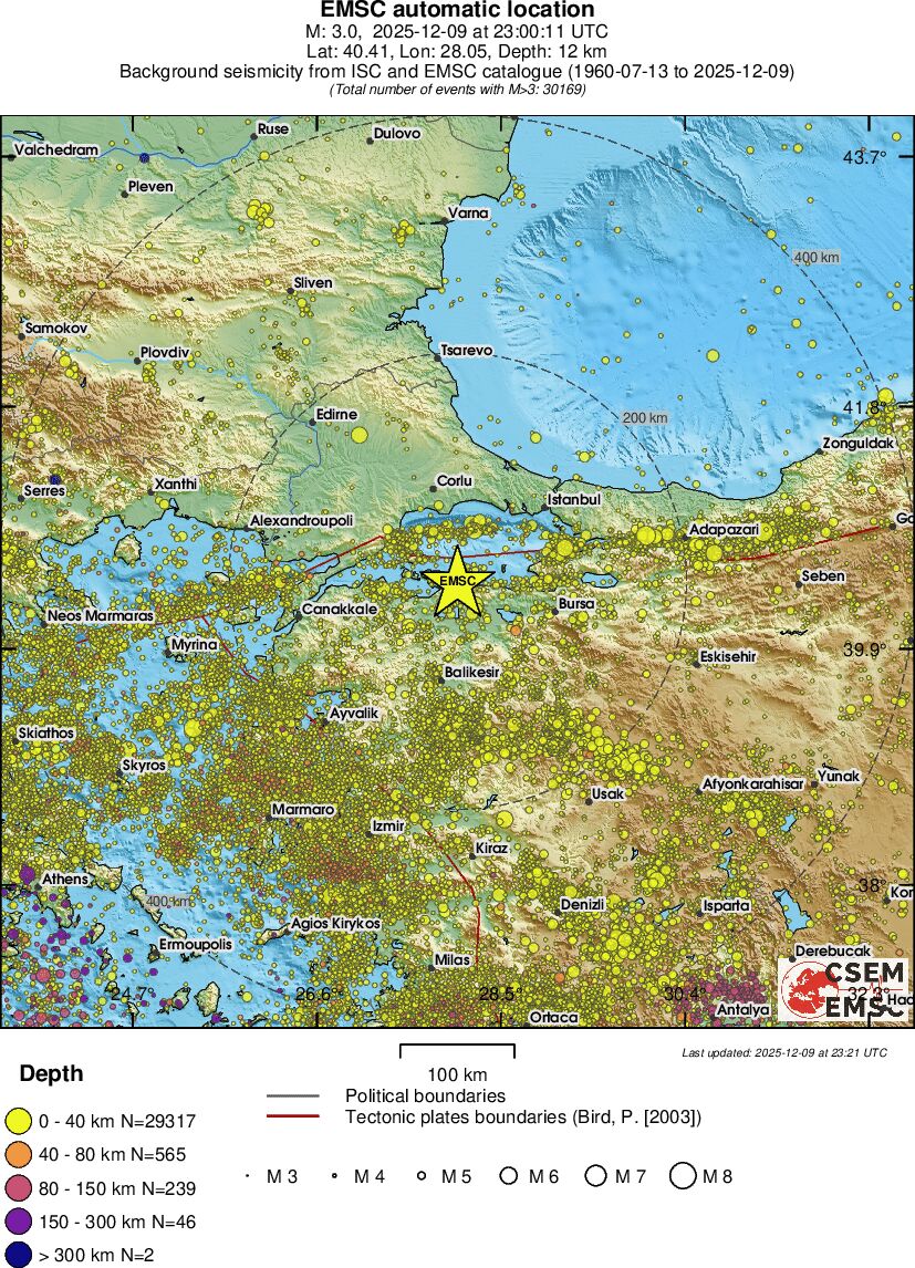 regional historical seismicity