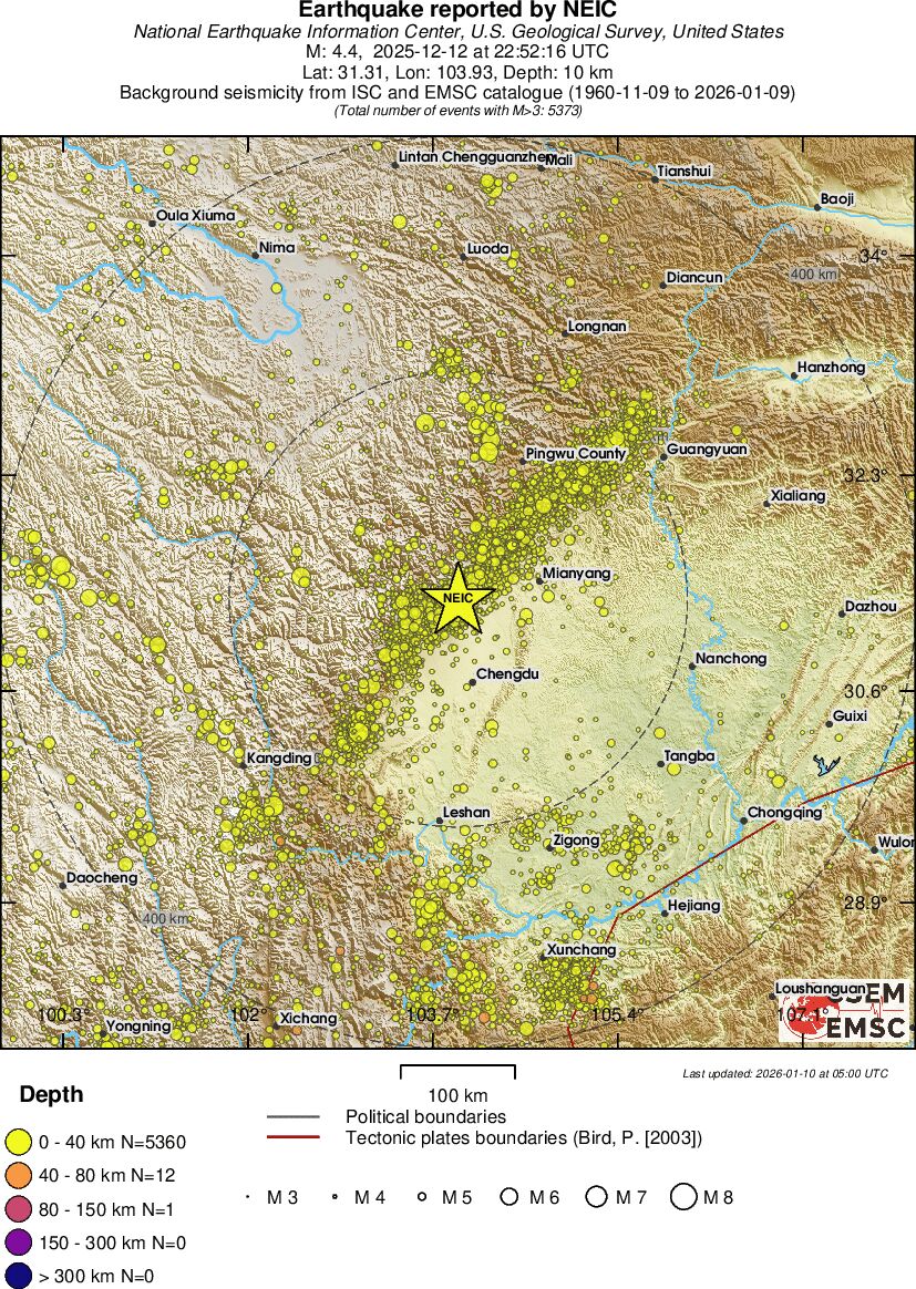 regional historical seismicity