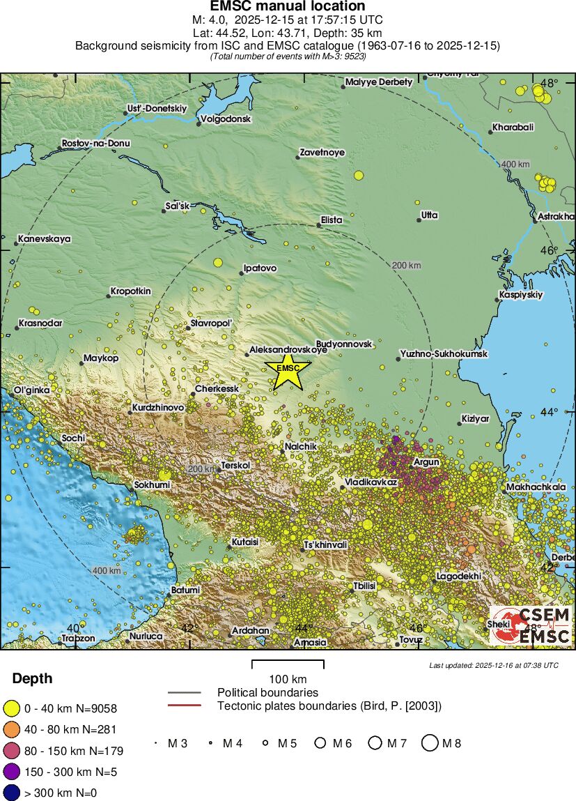 regional historical seismicity
