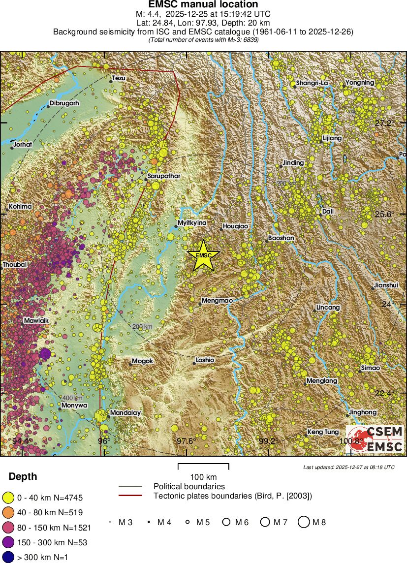 regional historical seismicity