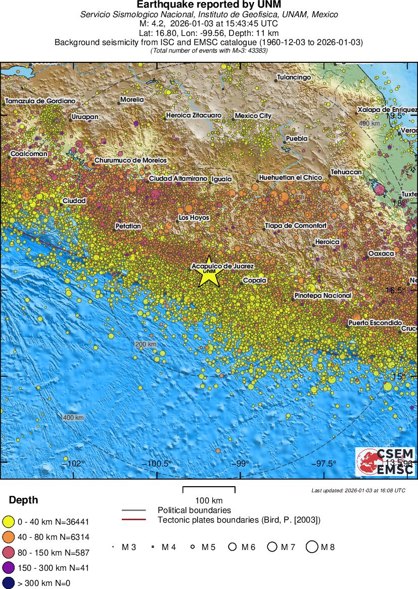 regional historical seismicity