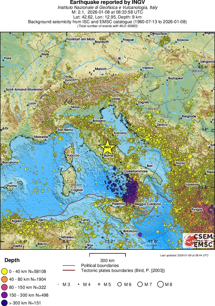 wide historical seismicity