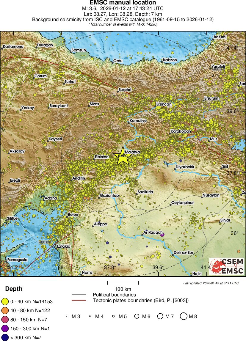 regional historical seismicity