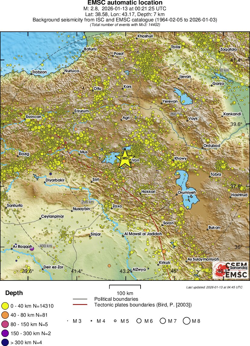 regional historical seismicity