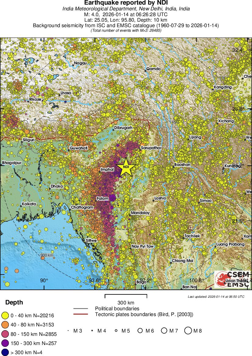 wide historical seismicity