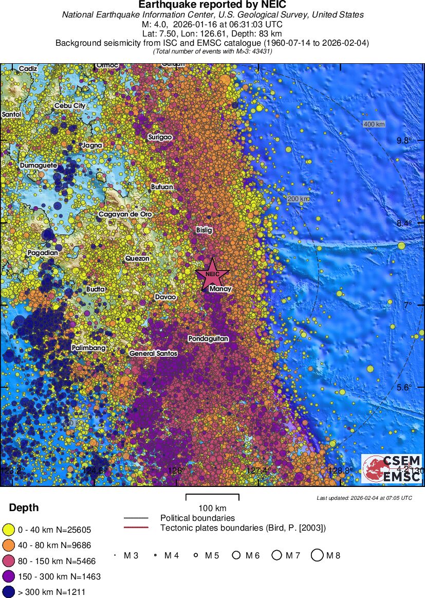 regional historical seismicity