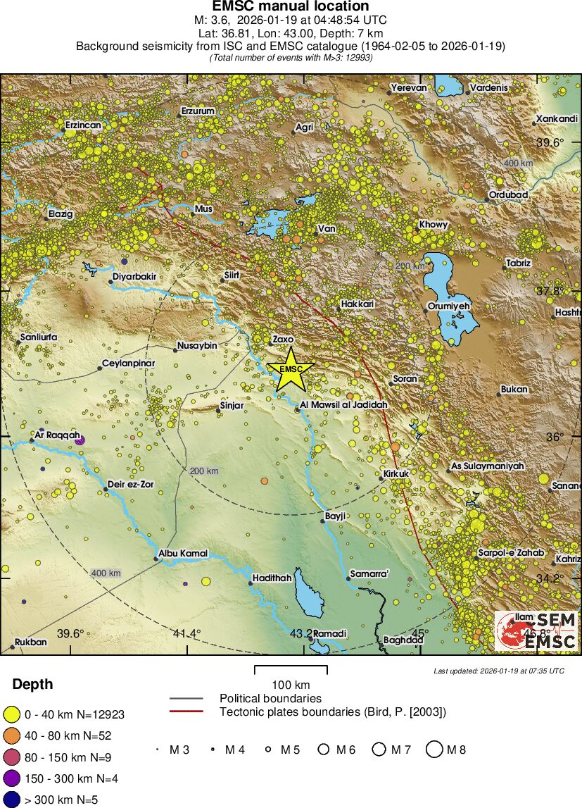 regional historical seismicity